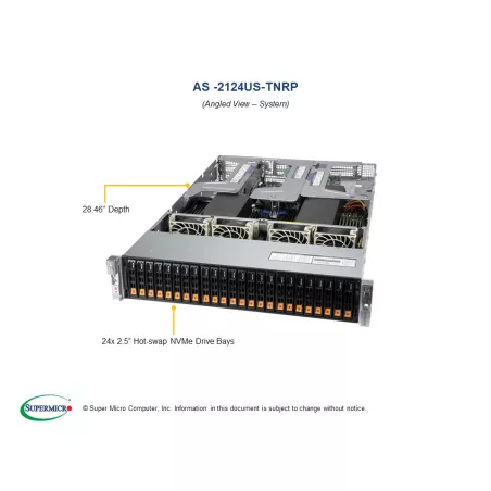 Système Supermicro CPU AMD AS -2124US-TNRP