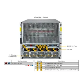 Supermicro AS -A126GS-TNBR DP AMD 10U System with NVIDIA HGX B200 8-GPU