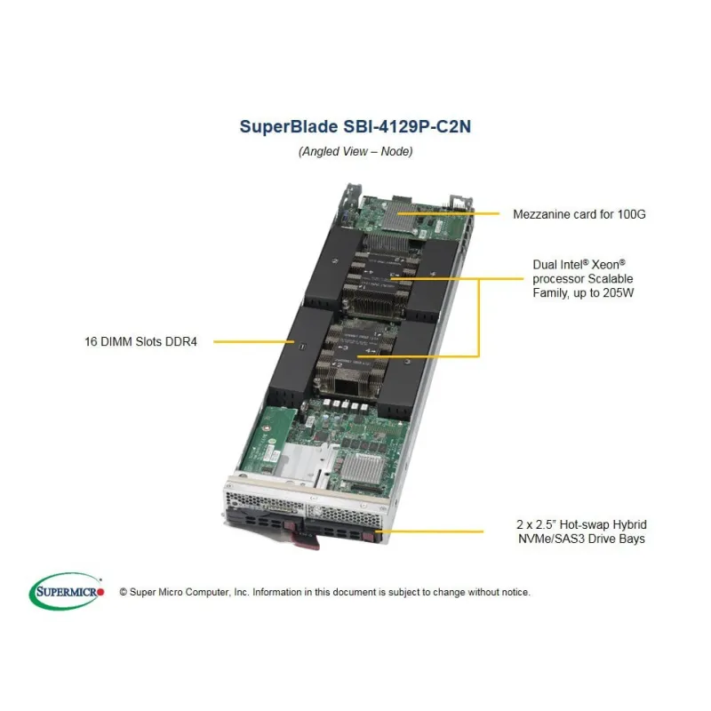 SBI-4129P-C2N Blade node Supermicro