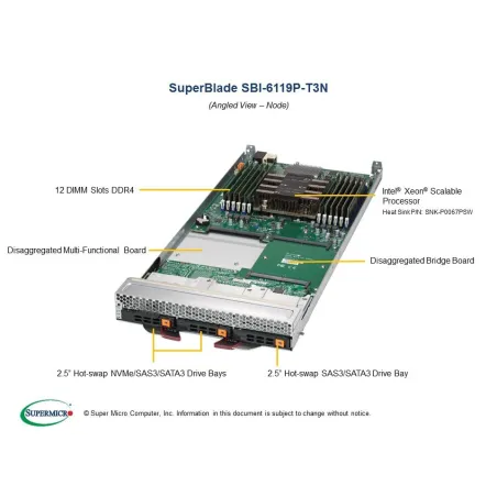  Supermicro SBI-6119P-T3N SBI-6119P-T3N Blade node Supermicro 848,24 $