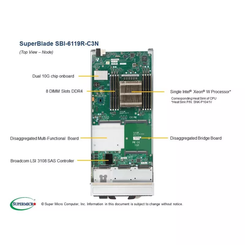 SBI-6119R-C3N Blade node Supermicro