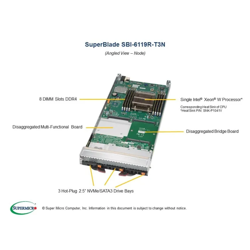 SBI-6119R-T3N Blade node Supermicro