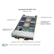 SBI-620P-1C3N Supermicro 6U-10 Dual Socket ICX support up to 3 SAS or2 NVMe w-OOB
