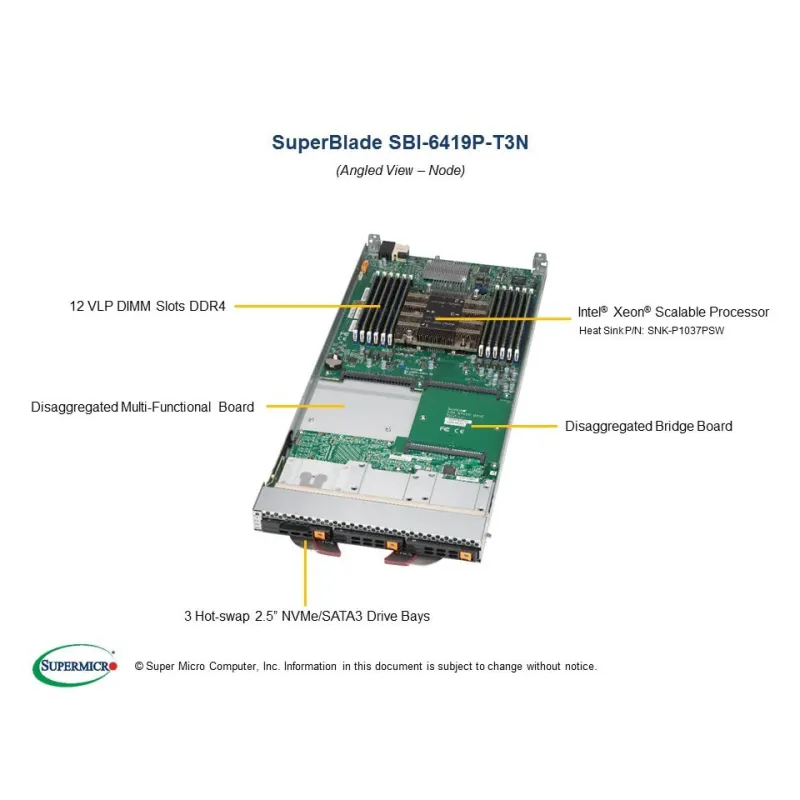 SBI-6419P-T3N Blade node Supermicro