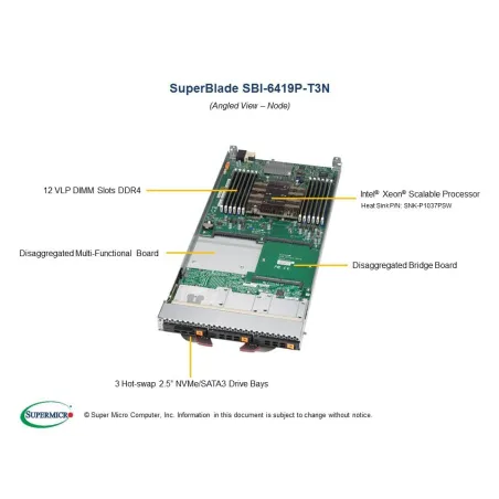  Supermicro SBI-6419P-T3N SBI-6419P-T3N Blade node Supermicro 809,41 $