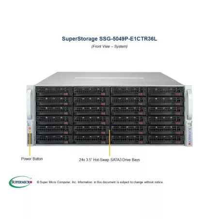  Supermicro SSG-5049P-E1CTR36L Supermicro SSG-5049P-E1CTR36L 4U (CSE-847BTS-R1K23LPBP X11SPH-nCTF 3 692,12 $
