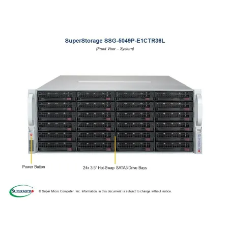  Supermicro SSG-5049P-E1CTR36L Supermicro SSG-5049P-E1CTR36L 4U (CSE-847BTS-R1K23LPBP X11SPH-nCTF 3 692,12 $