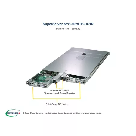 Supermicro SYS-1029TP-DC1R 1U (CSE-809H-R1K05P3 X11DPT-PS