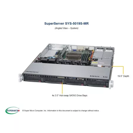 Supermicro SYS-5019S-MR 1U (CSE-813MFTQ-R407B + X11SSH-F