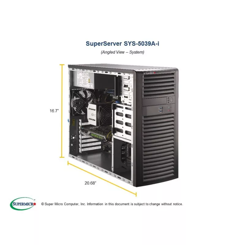 Supermicro SYS-5039A-I CSE-732D3-903 - X11SRA