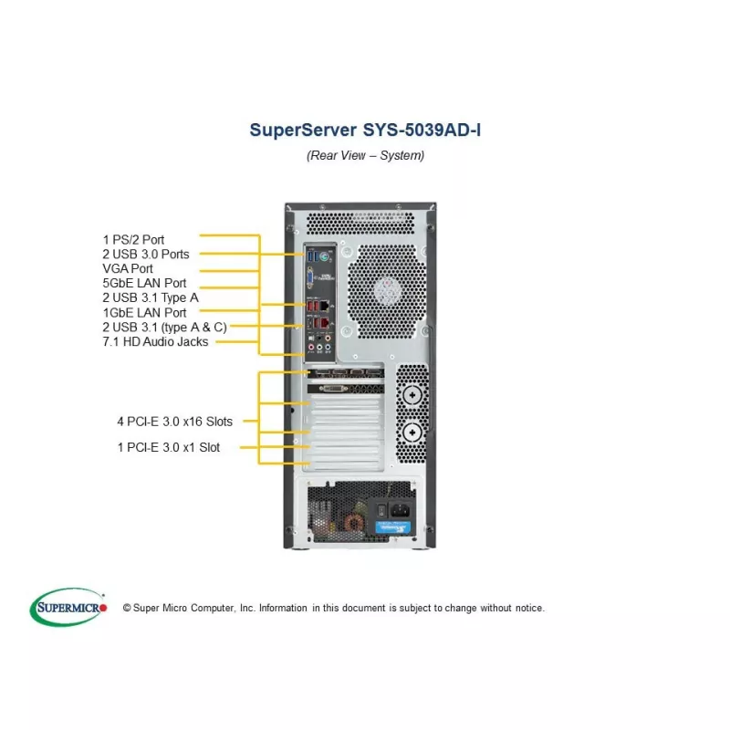 SYS-5039AD-I Supermicro Server