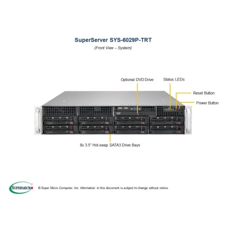  Supermicro SYS-6029P-TR Supermicro SYS-6029P-TR 2U (CSE-825TQC-R1K03LPB X11DPi-N) 1 782,00 $