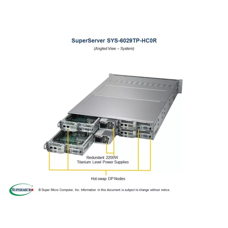 Supermicro SYS-6029TP-HC0R 2U (CSE-827HQ+-R2K20BP2 X11DPT-PS