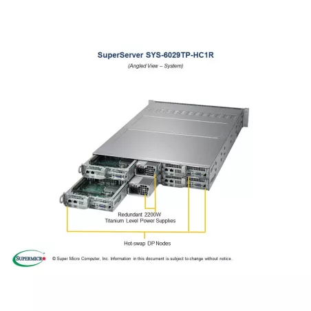 Supermicro SYS-6029TP-HC1R 2U (CSE-827HQ+-R2K20BP2 X11DPT-PS