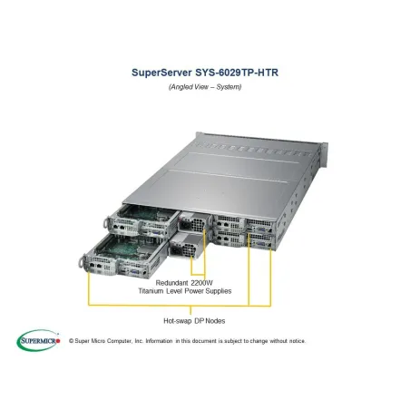  Supermicro SYS-6029TP-HTR Supermicro SYS-6029TP-HTR 2U (CSE-827HQ+-R2K20BP2 X11DPT-PS 5 043,18 $
