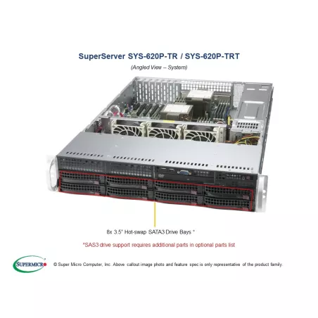 Supermicro SYS-620P-TR 2U (CSE-825BTS-R1K23LPP1 - MBD-X12DPi-N6)