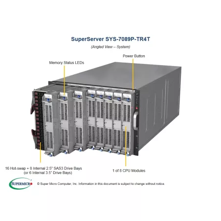 Supermicro SYS-7089P-TR4T 7U (CSE-7148SAC-R4800 X11OPi-CPU