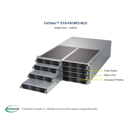  Supermicro SYS-F619P2-RC0 Supermicro SYS-F619P2-RC0 4U (CSE-F418BC2-R2K20BP X11DPFR-SN 12 981,29 $