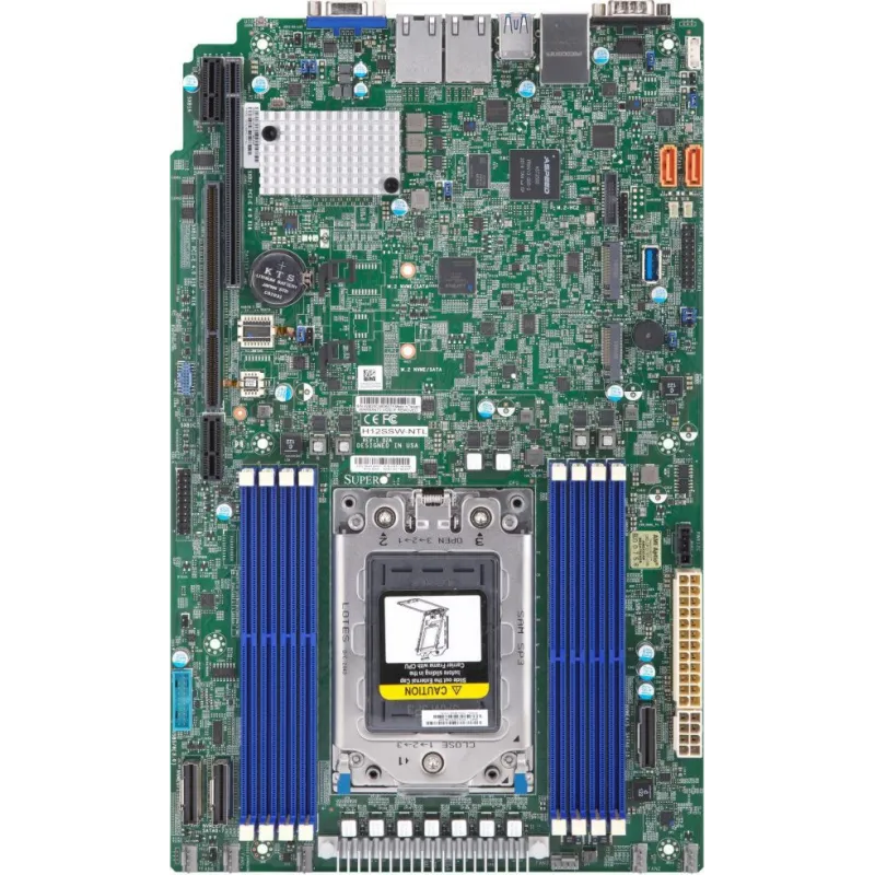 MBD-H12SSW-NTL-O Supermicro H12 AMD UP platform with EPYC SP3 Rome CPU-SoC-8DIMMDDR4