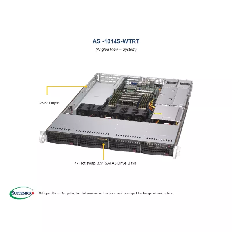 AS -1014S-WTRT Supermicro H12SSW-NT- CSV-815TS-R504WBP2