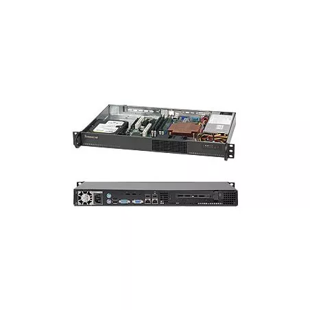 Supermicro SC510-203B 1U PWS-203-1H 1x 3.5" int. ou 4x2.5" opt° 1xFH