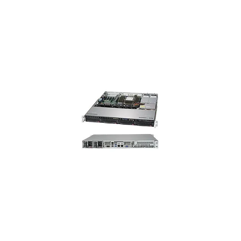 Supermicro SC813MFTQC-R407CB 1U 2xPWS-407P-1R 4x3.5" hot-swap 1xFH