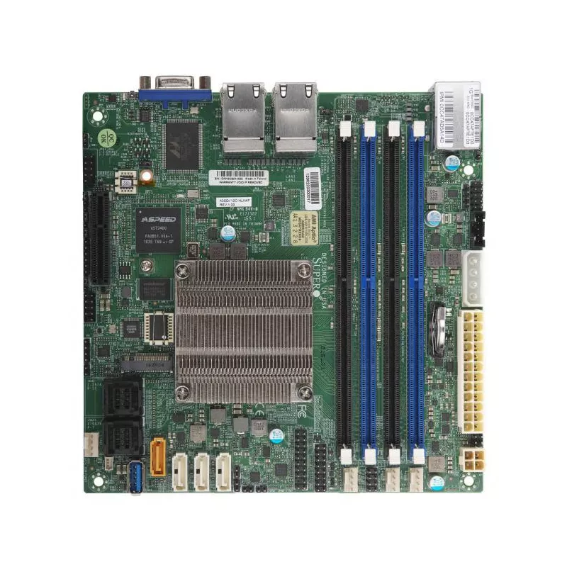 Supermicro A2SDi-12C-HLN4F mITX Atom C3858 4xDDR4 SATA 4xLAN 1GB M.2