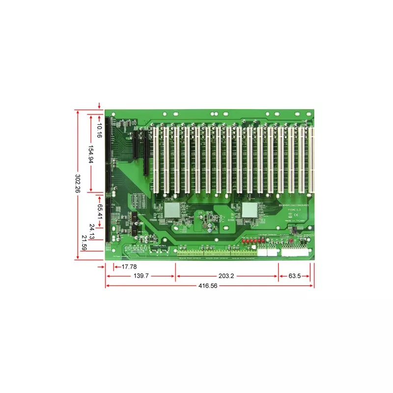 PBPE-19AG64 19-slot [PCIe x16 (1, x8 signal), PCIe x8 (1, x4 signal), PCI-X (16)] Server Grade Backplane