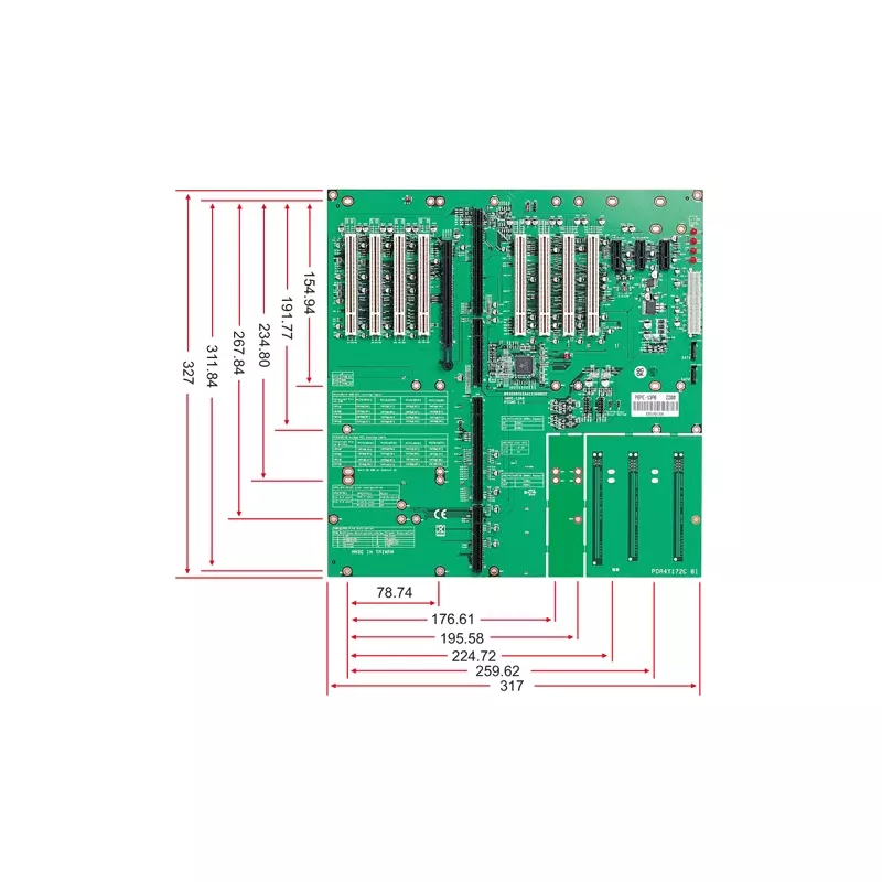 PBPE-13A8 Backplane 13-slot [PCIe x1 (3), PCIe x16 (1), PCI (8)]