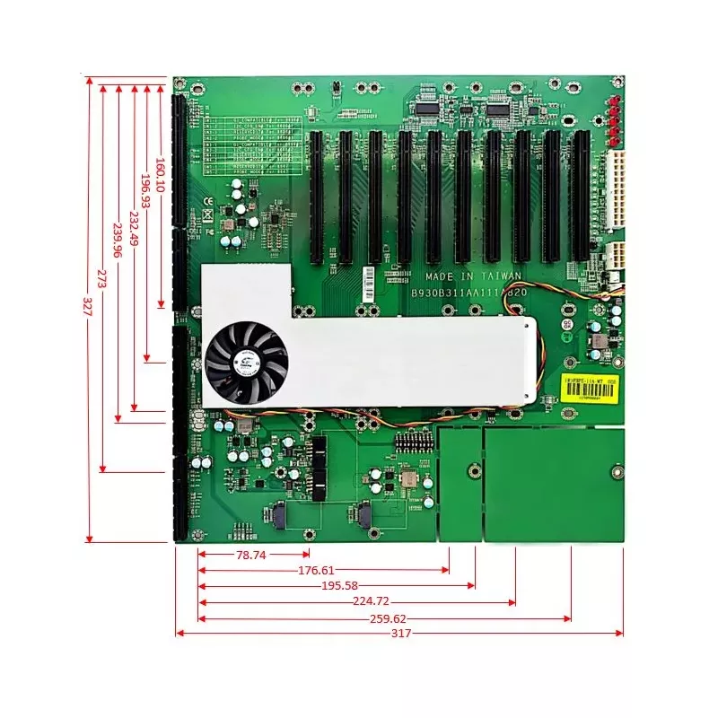 PBPE-11A-MT 10-slot [PCIe x16 (10, x16 Signal)]