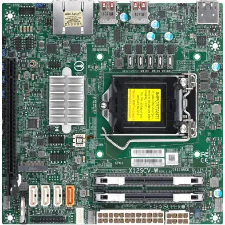 MBD-X12SCV-W-B Supermicro X12SCV-W- Mini ITX- Comet LakePCHW480E-LGA1200-PCIex16-D