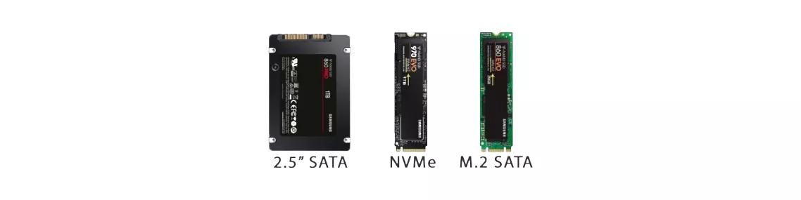 SSD 2.5", M.2 NVMe, M.2 SATA, M-SATA, U.2, EDSFF SHORT, EDSFF LONG, E1.S asinfo